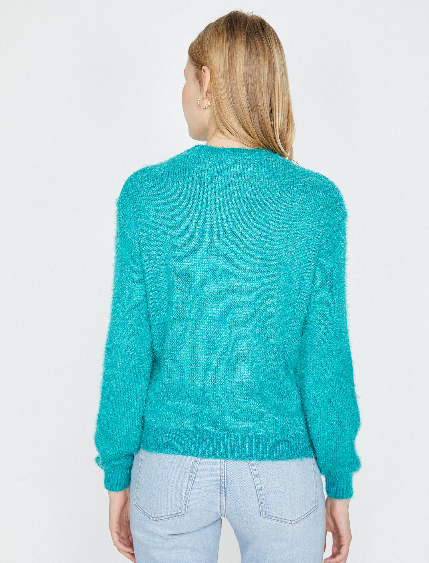   Boncuk İşlemeli Triko Kazak