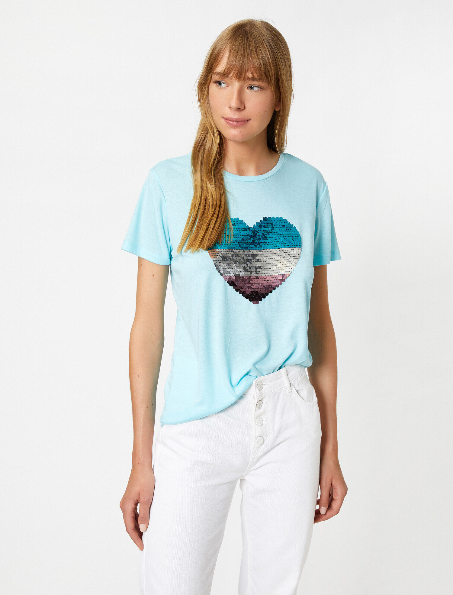   Pul Payet Baskılı Bisiklet Yaka Tişört