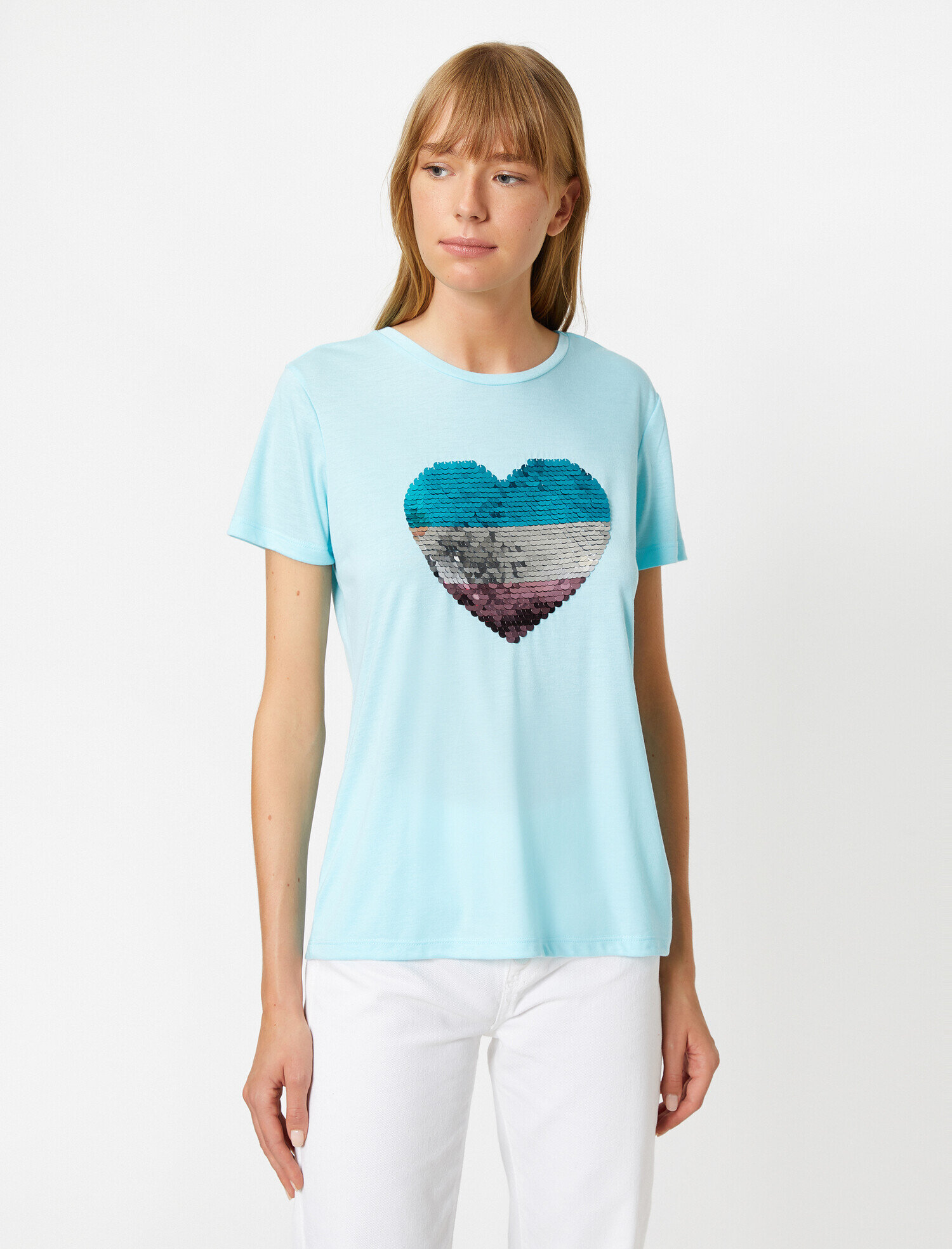   Pul Payet Baskılı Bisiklet Yaka Tişört