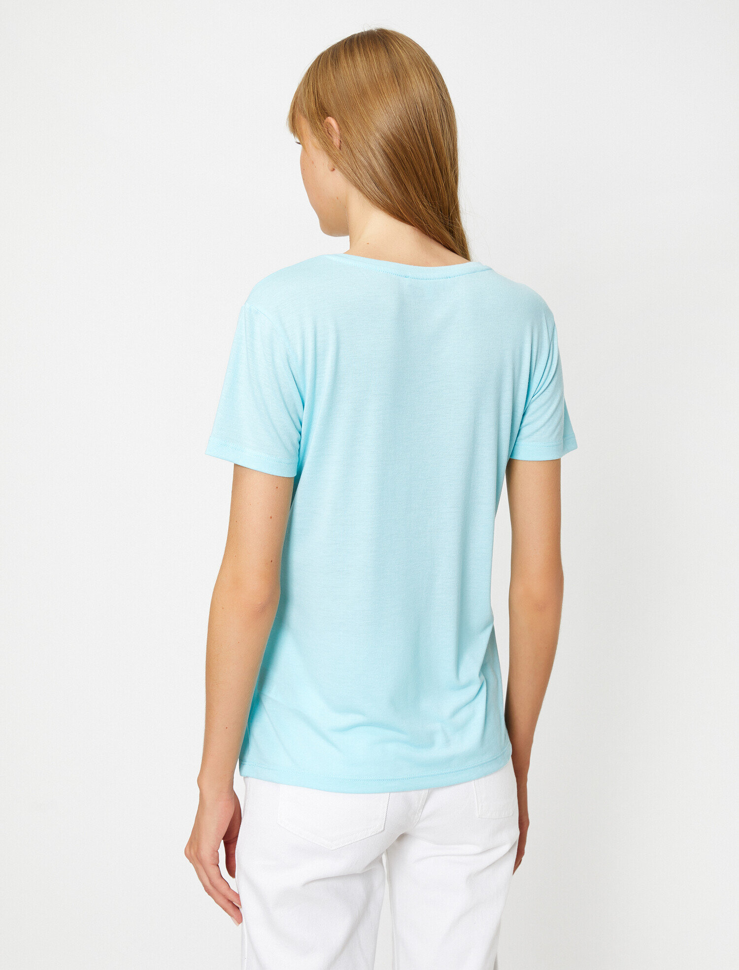   Pul Payet Baskılı Bisiklet Yaka Tişört