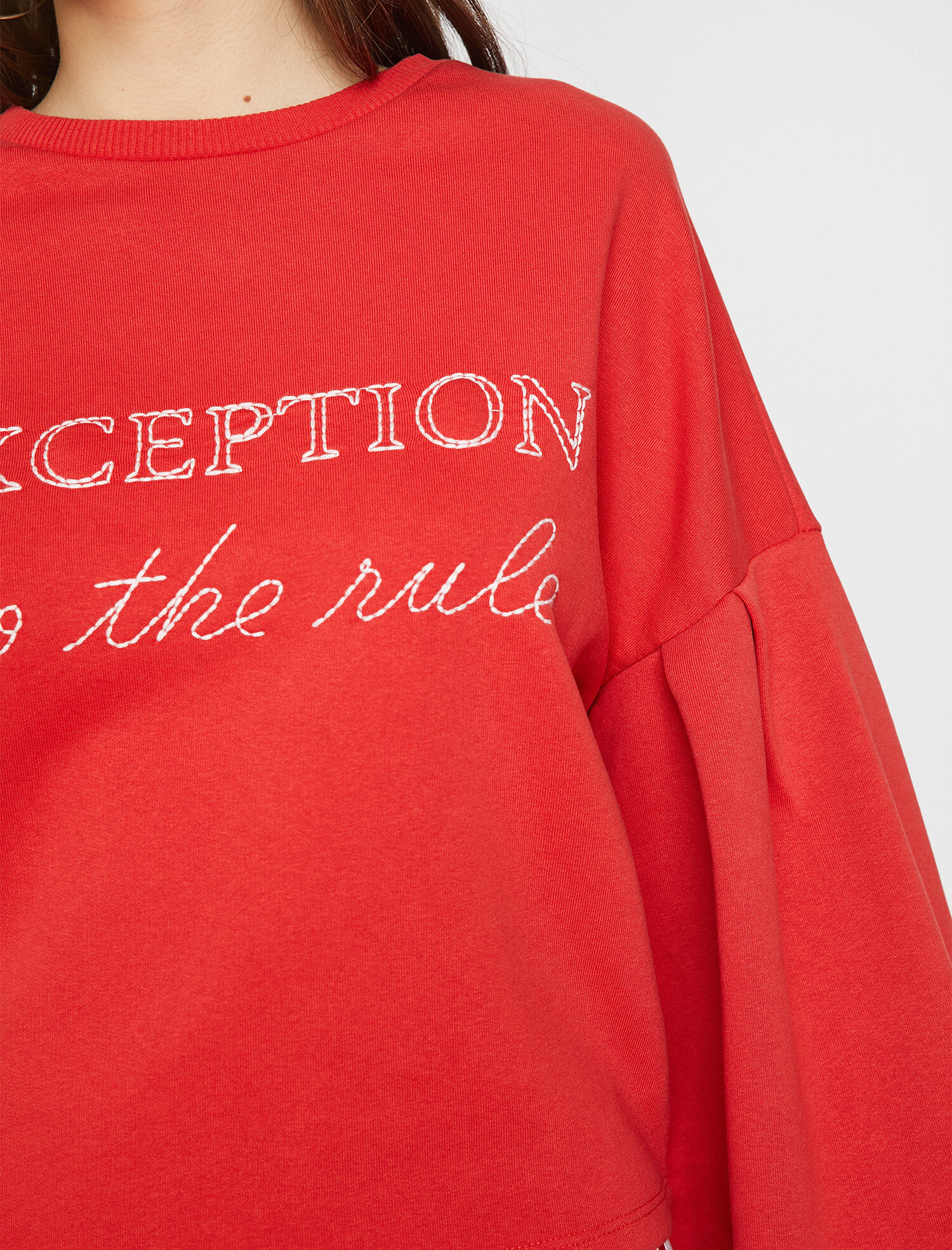   Yazılı Baskılı Sweatshirt