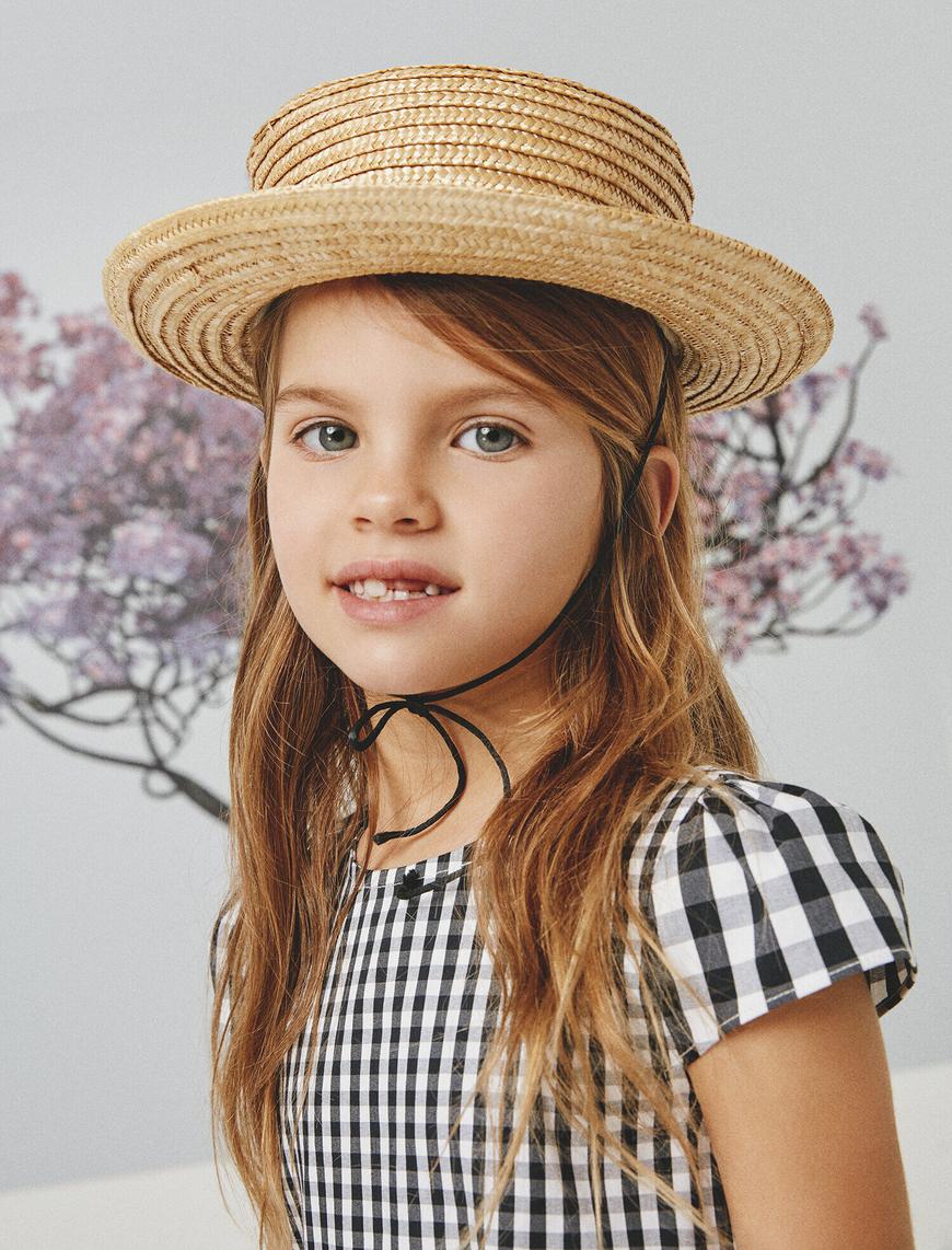  Kız Çocuk Kareli Elbise