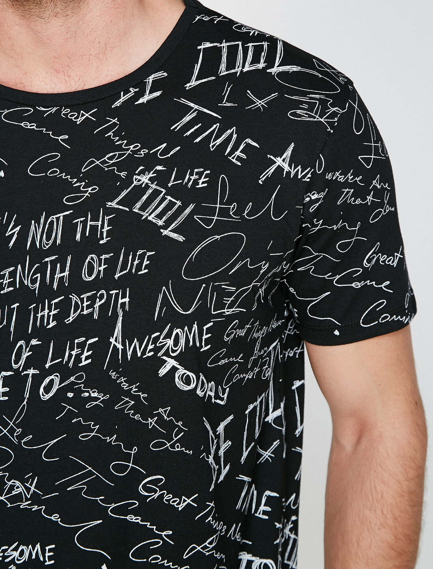   Baskılı Tişört Kısa Kollu