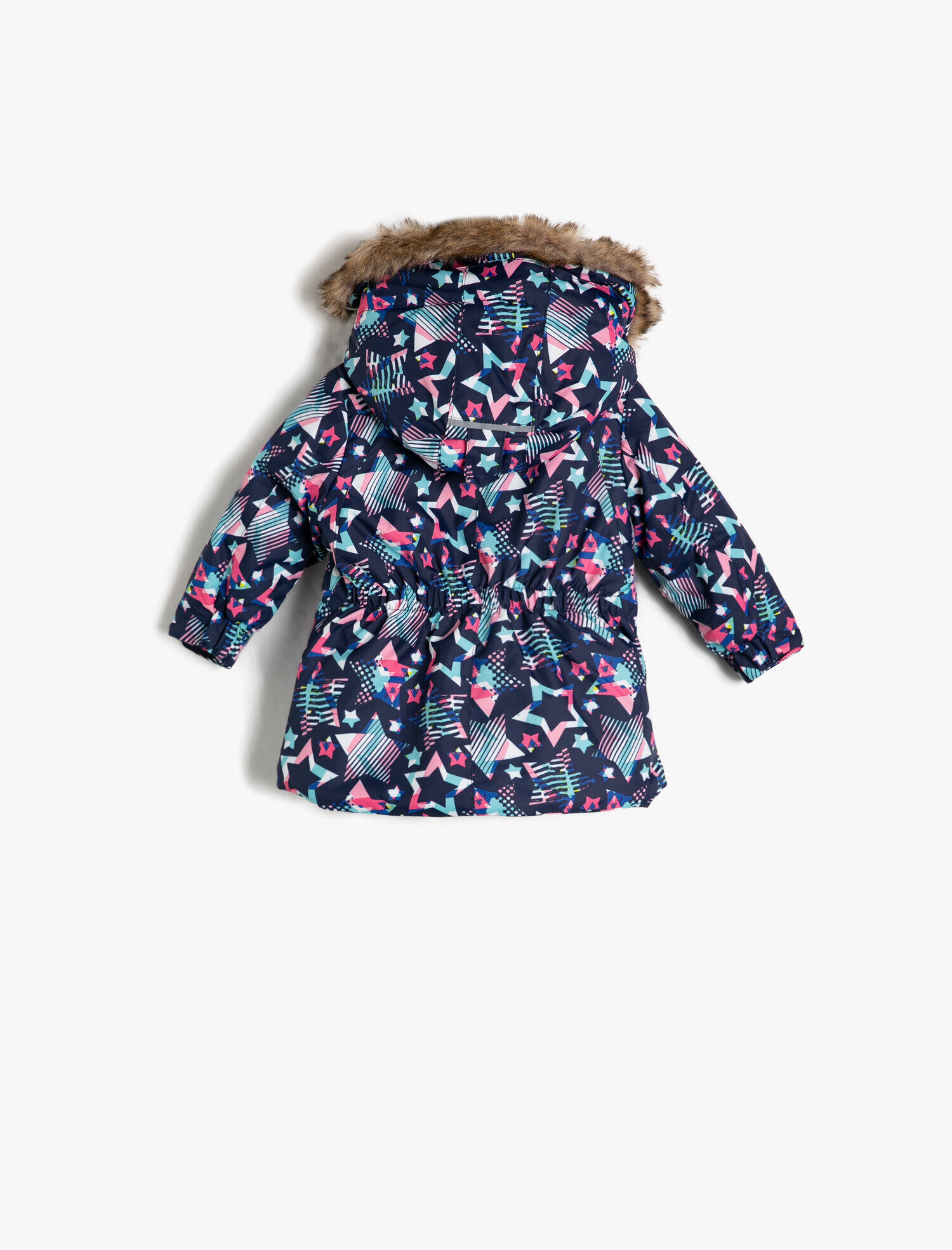  Kız Bebek Suni Kürk Detaylı Şişme Kaban