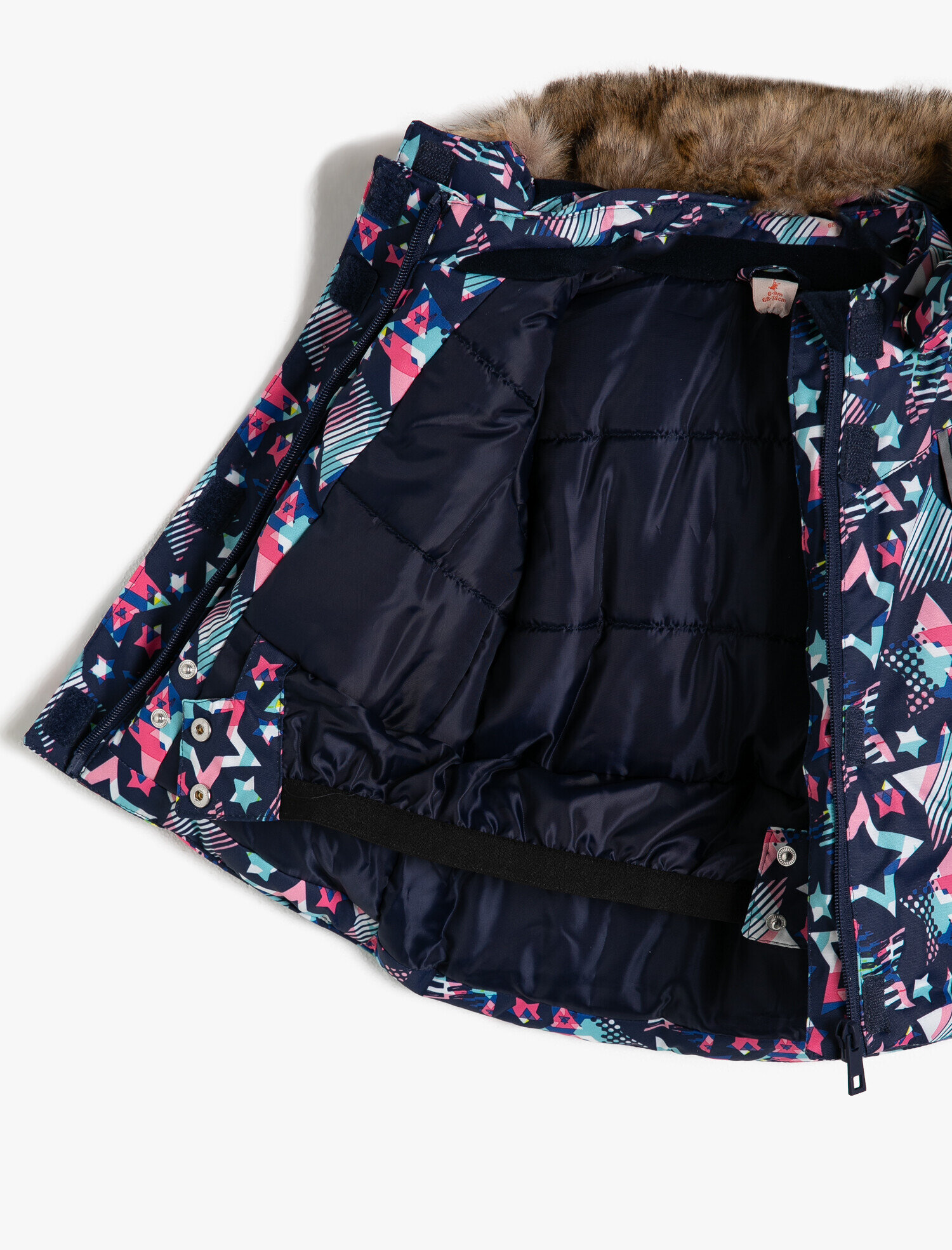  Kız Bebek Suni Kürk Detaylı Şişme Kaban