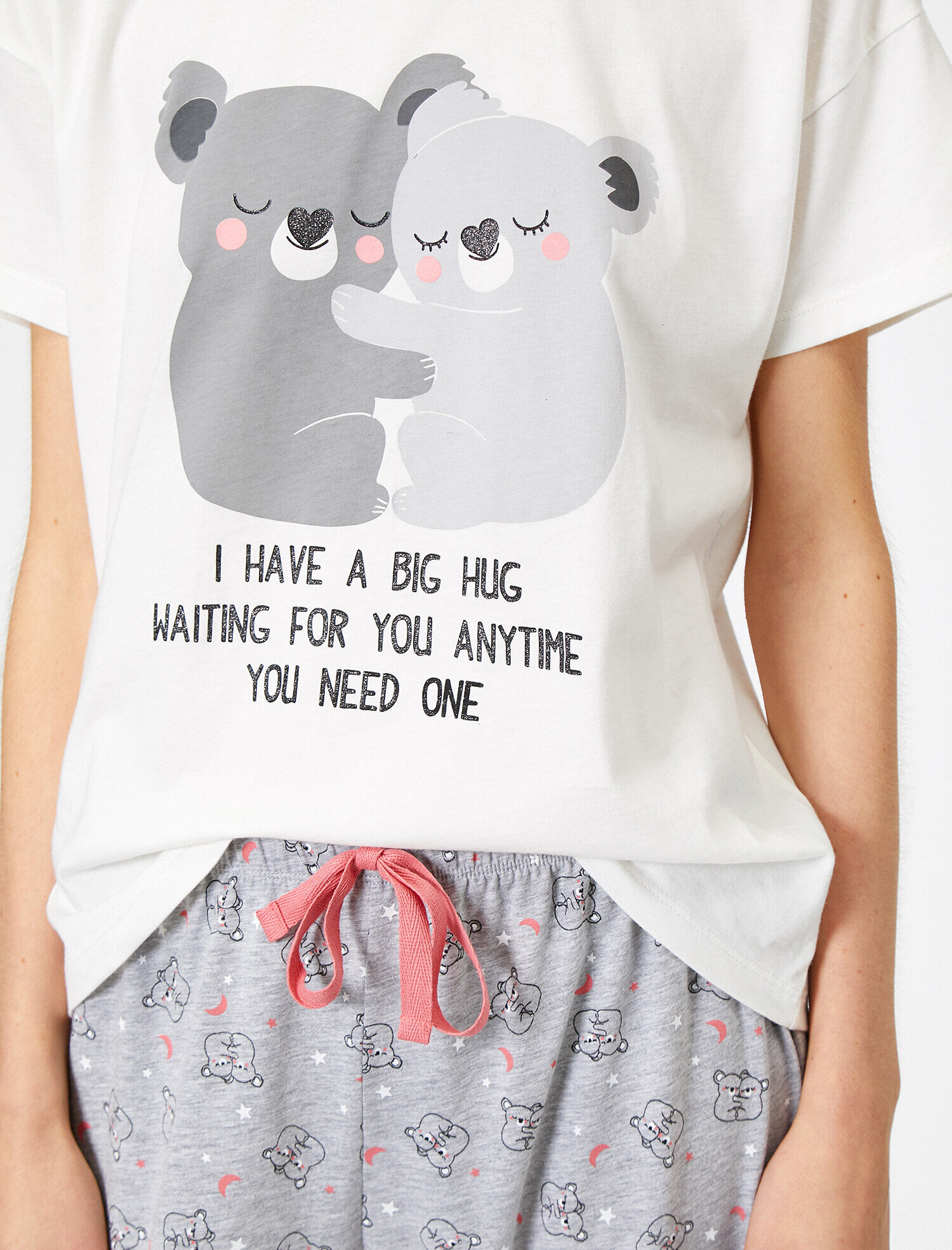 Yazılı Baskılı Pijama Seti