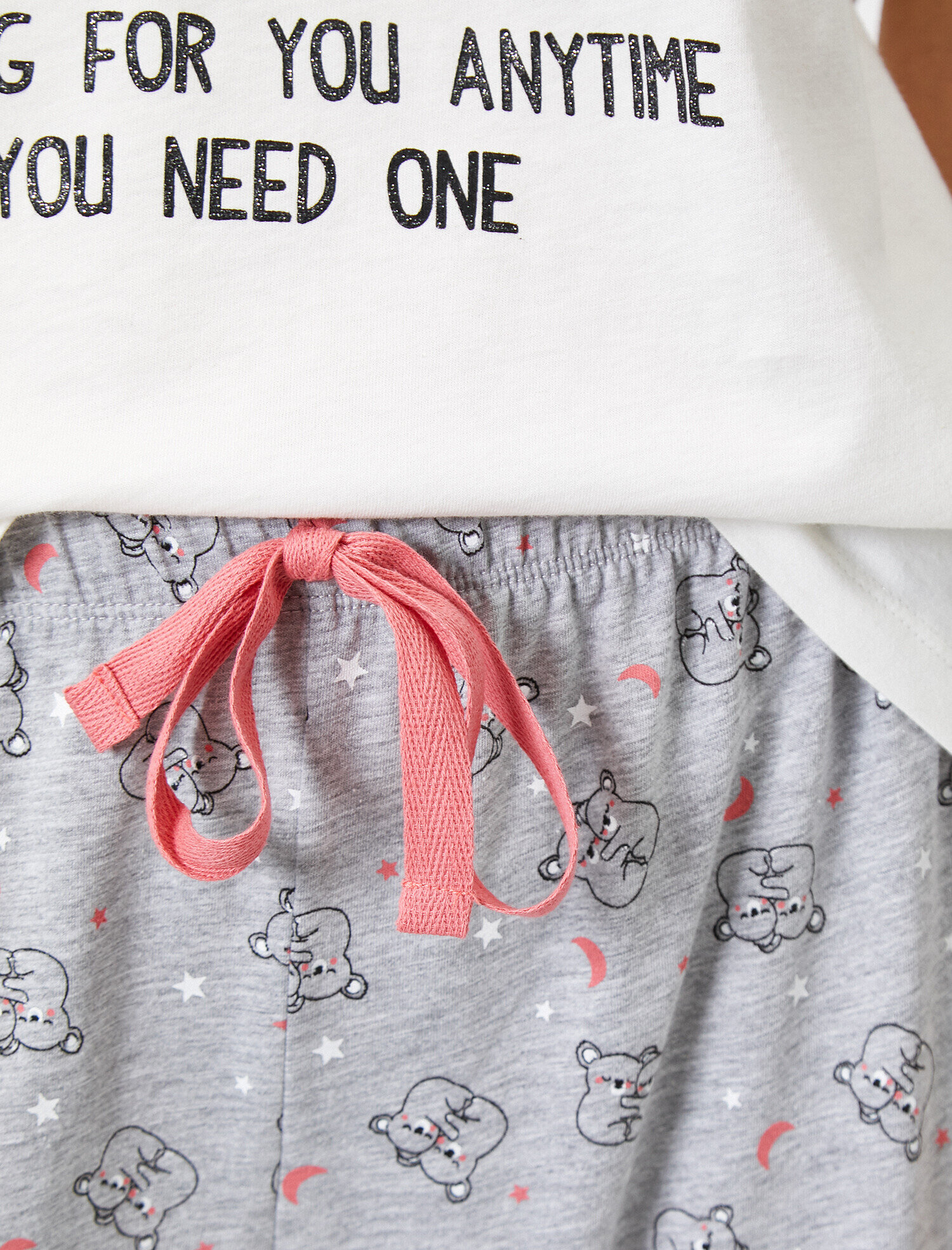 Yazılı Baskılı Pijama Seti