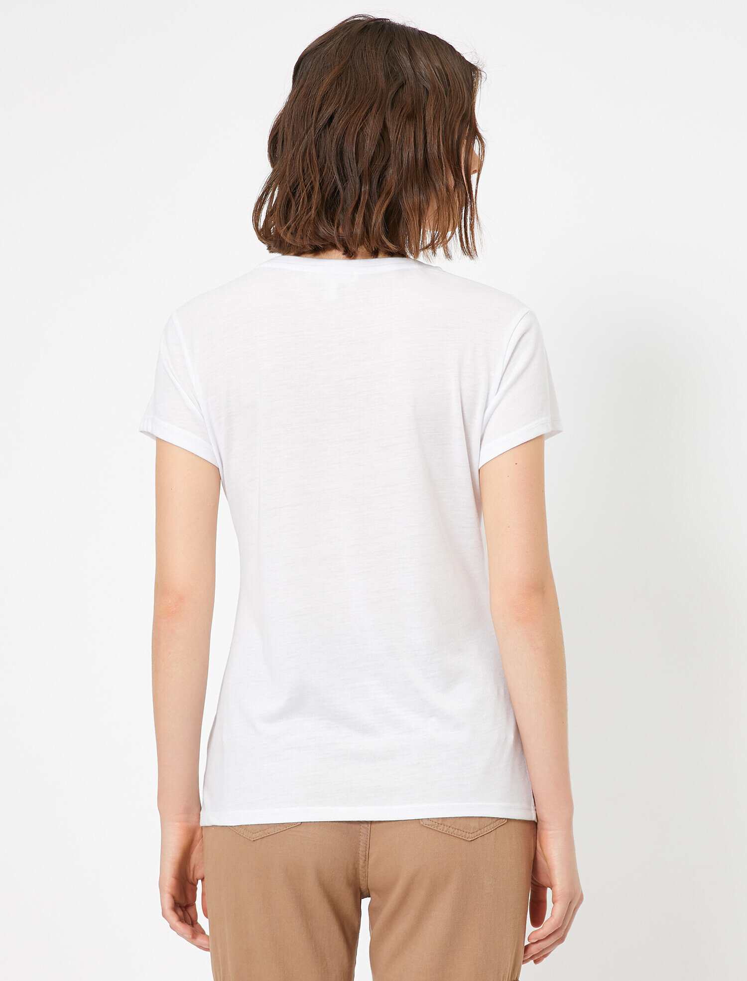   Slogan Baskılı Standart Kalıp Bisiklet Yaka Tişört