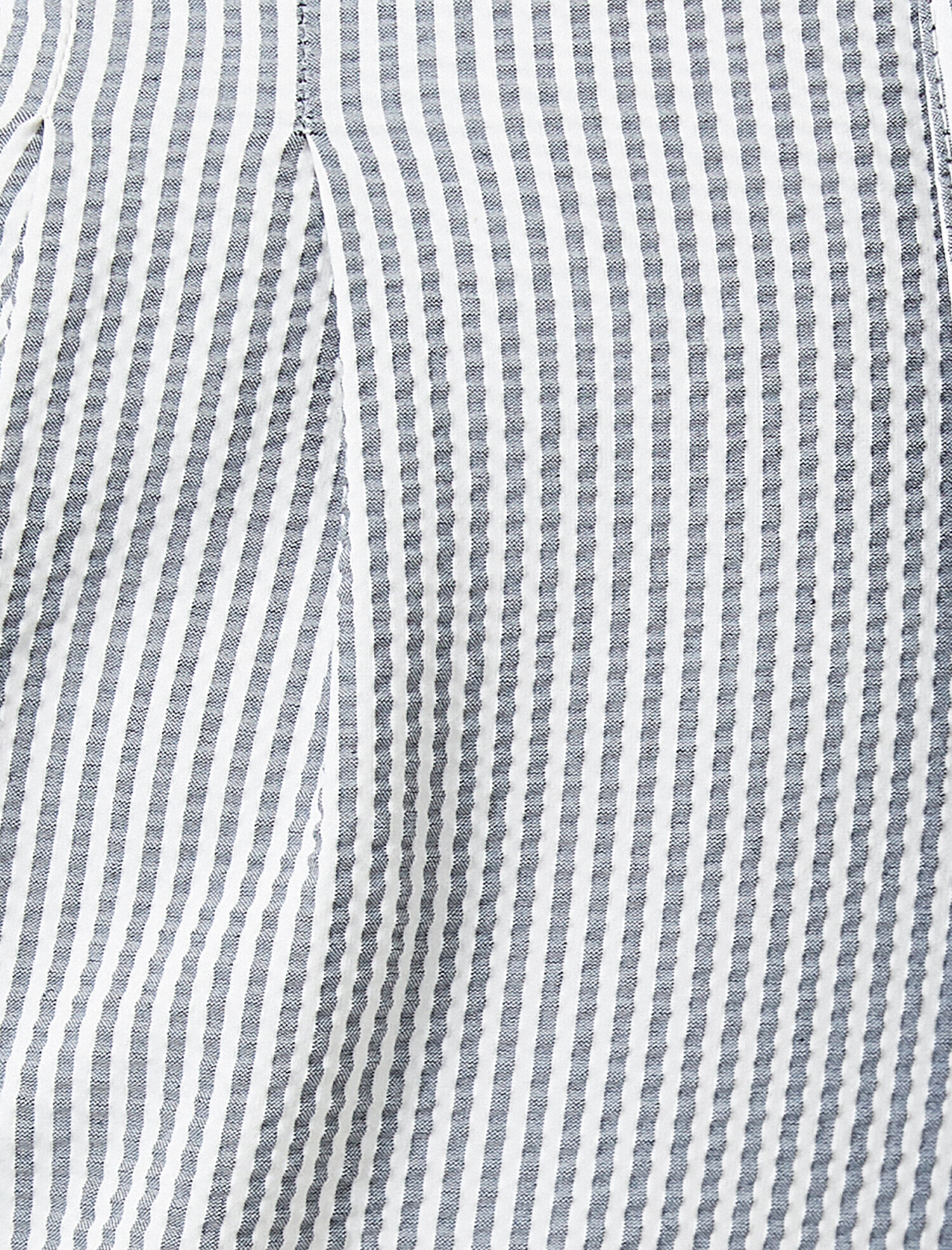   Çizgili Yüksek Bel Bağlama Detaylı Pantolon