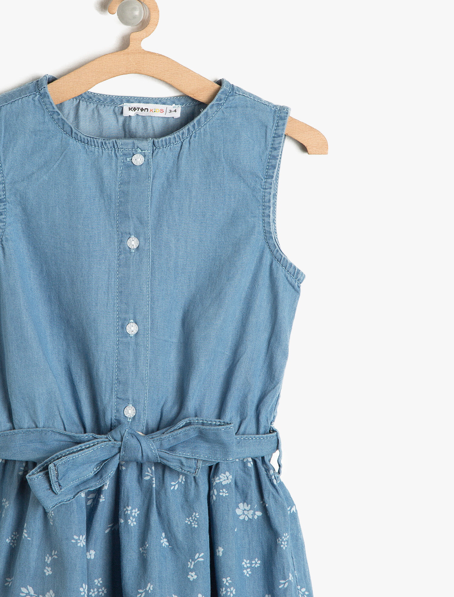  Kız Çocuk Beli Bağlamalı Elbise