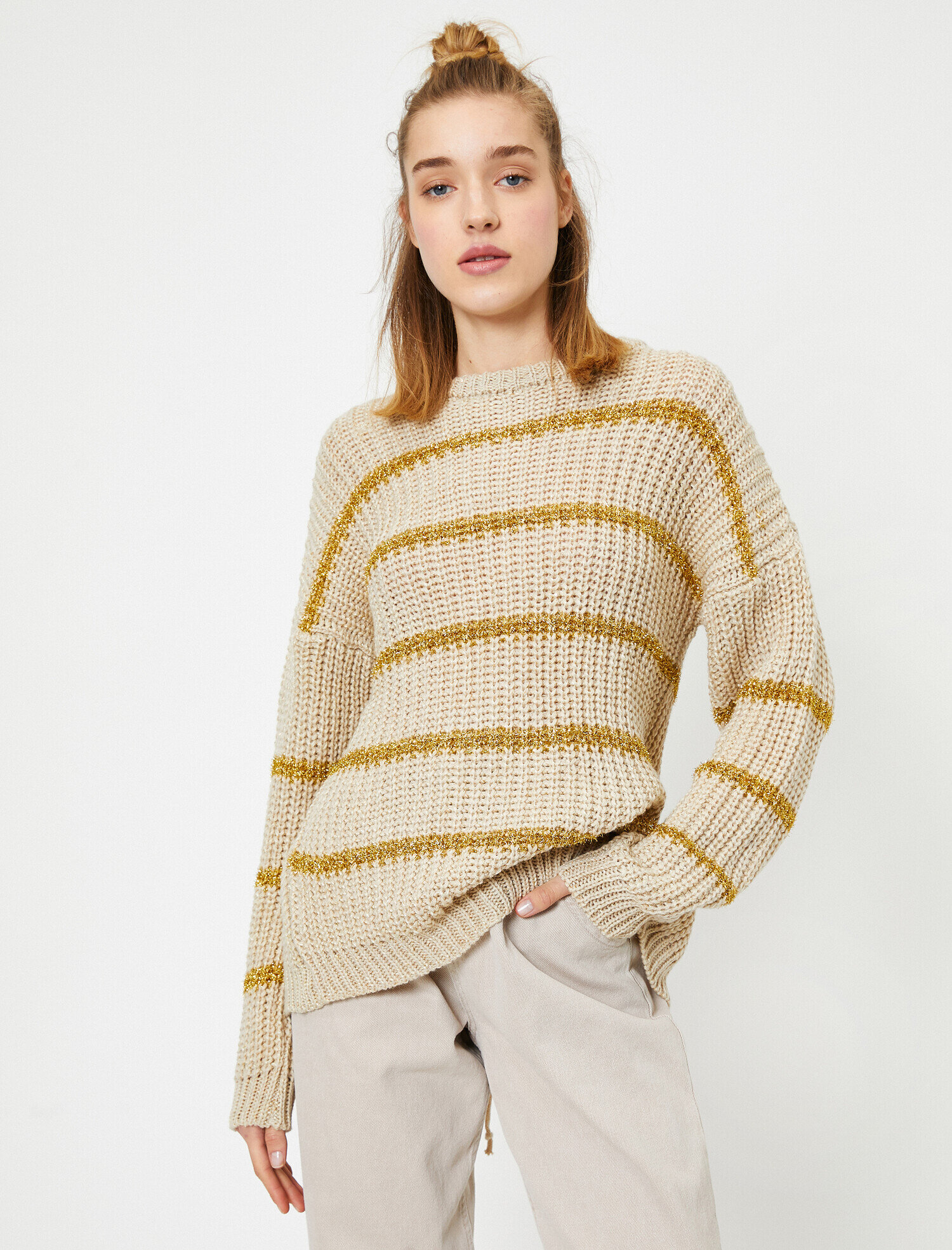   Sırt Detaylı Triko Kazak