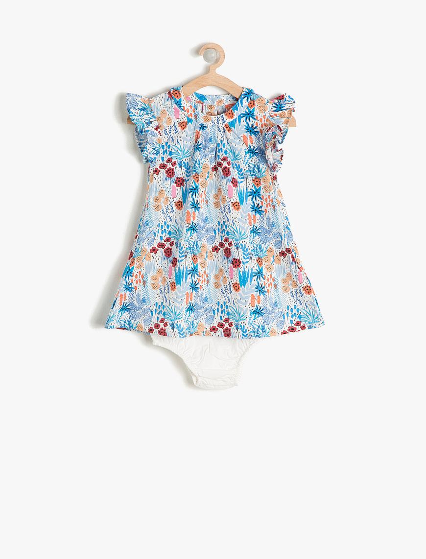  Kız Bebek Desenli Elbise Seti