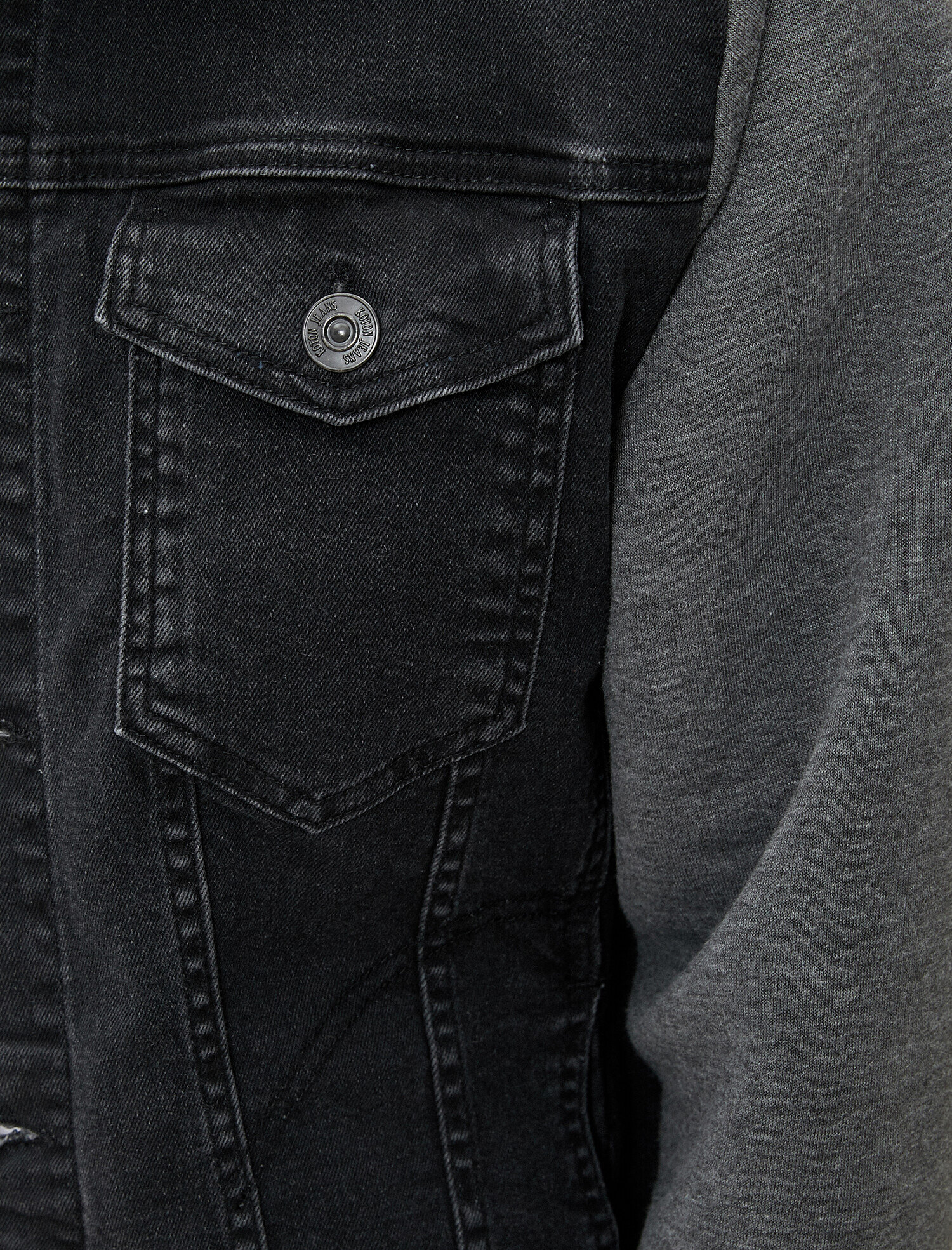   Kapüşonlu Jean Ceket