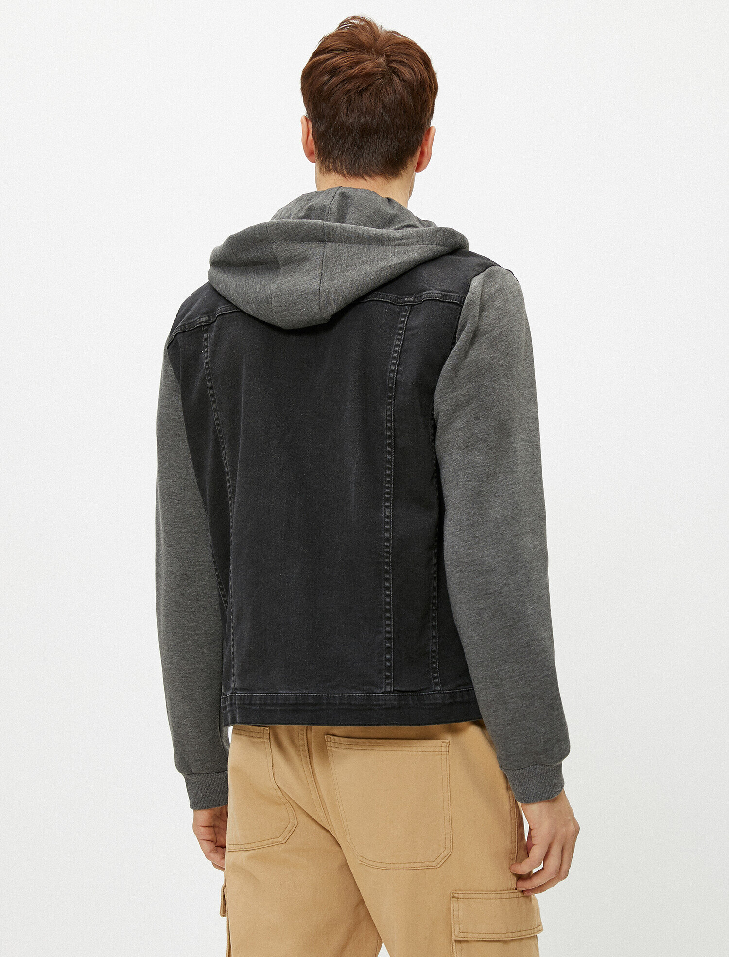   Kapüşonlu Jean Ceket