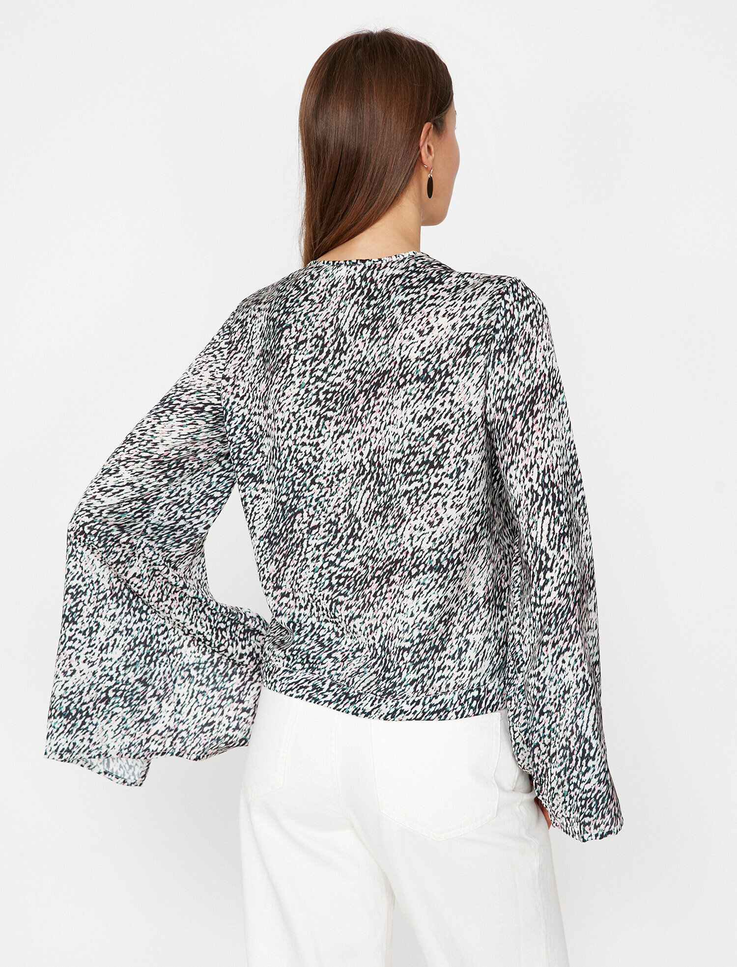   Yılan Derisi Desenli Bluz