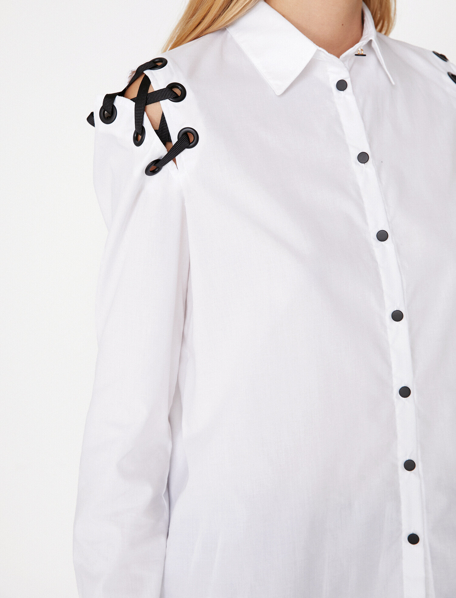   Kuş Gözü Detaylı Gömlek