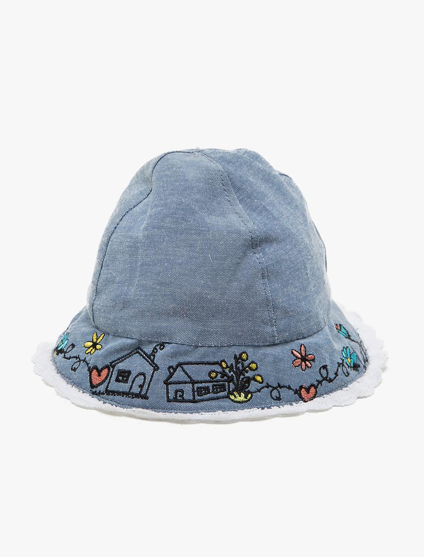  Kız Bebek Desenli Şapka