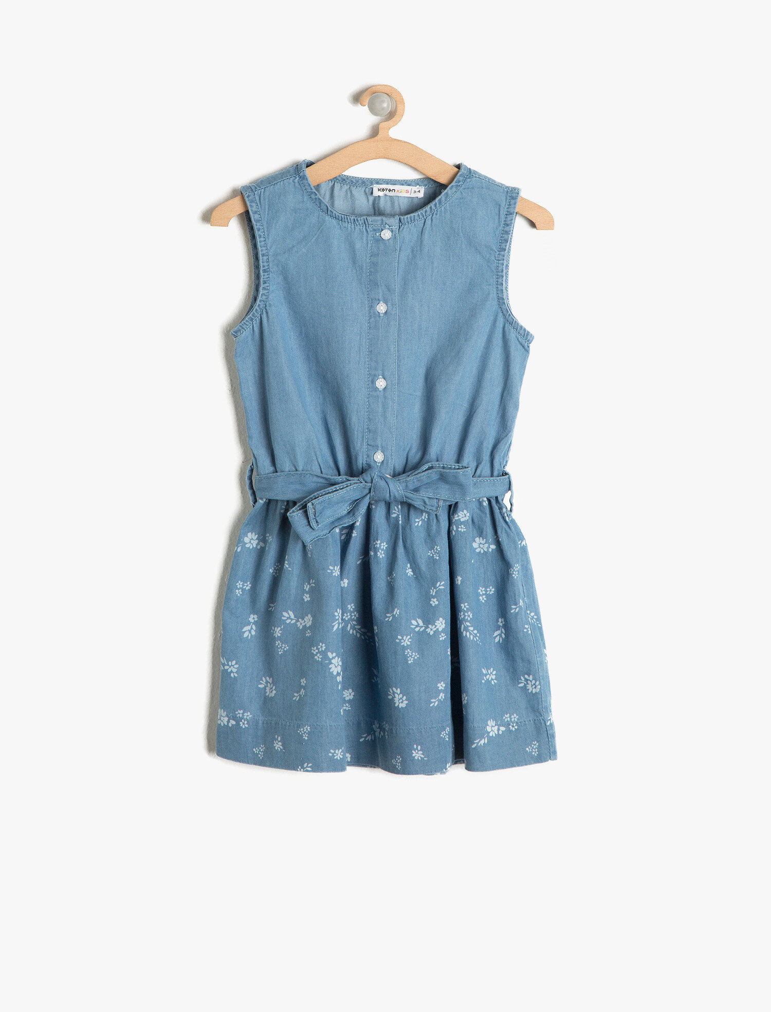  Kız Çocuk Beli Bağlamalı Elbise