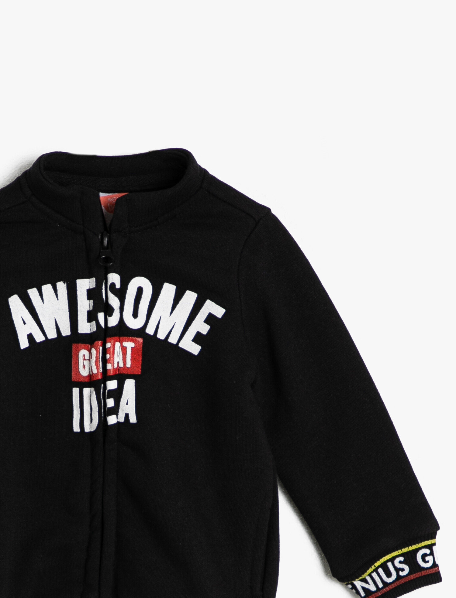  Erkek Bebek Yazılı Baskılı Sweatshirt