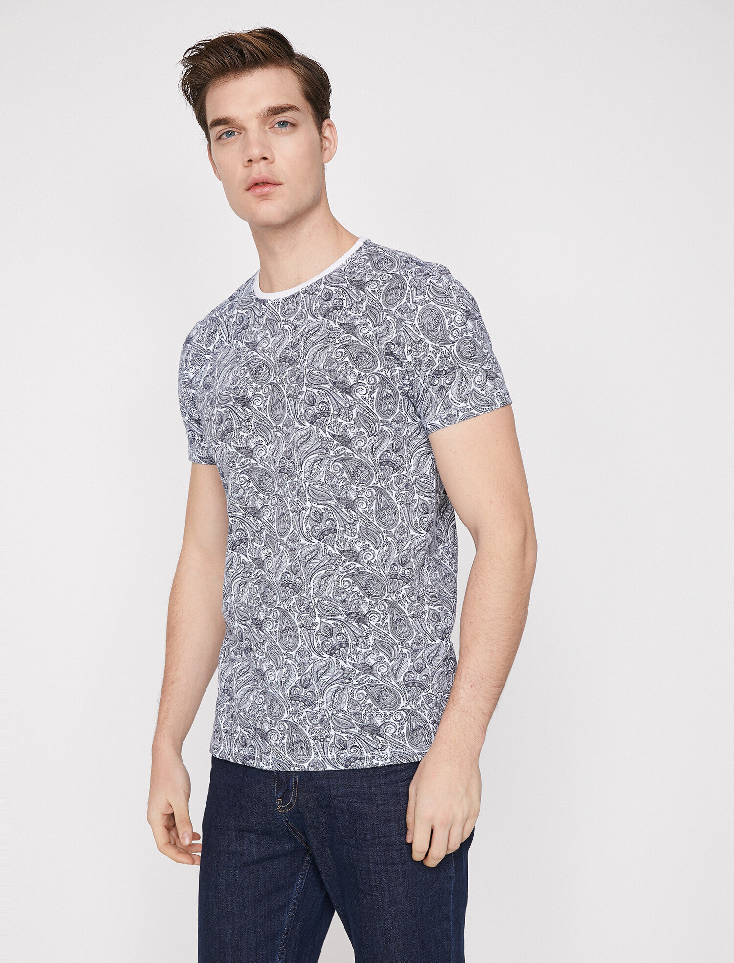   Desenli Tişört Kısa Kollu