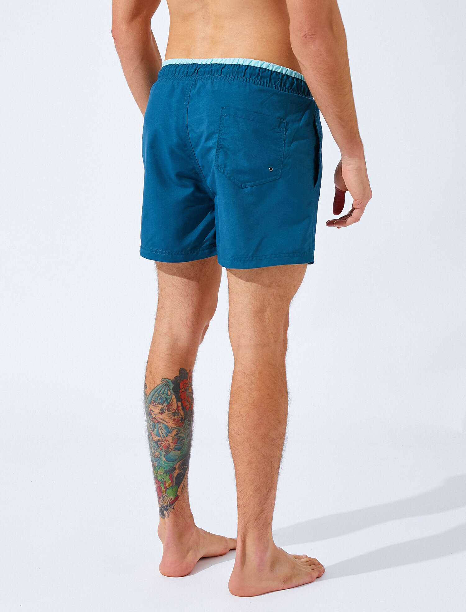   Deniz Şortu Beli Bağcıklı Cep Detaylı