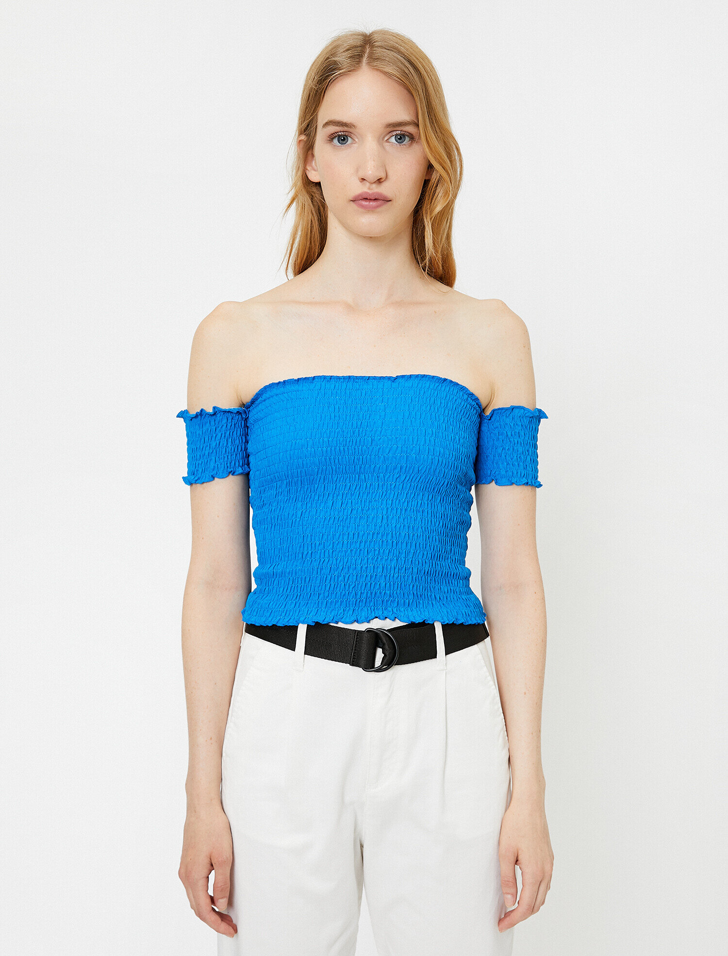   Omzu Açık Gipeli Kısa Kollu Body