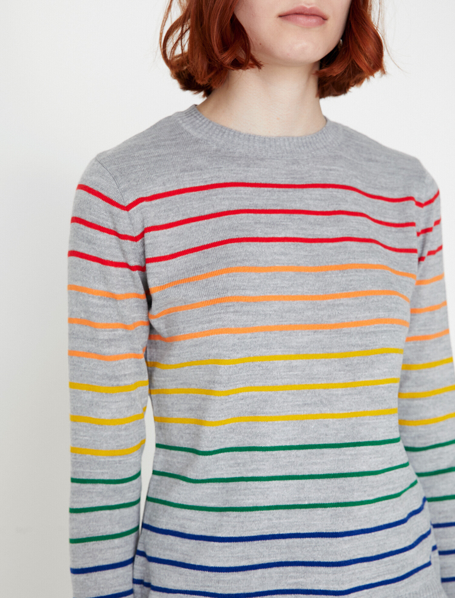   Çizgili Triko Kazak