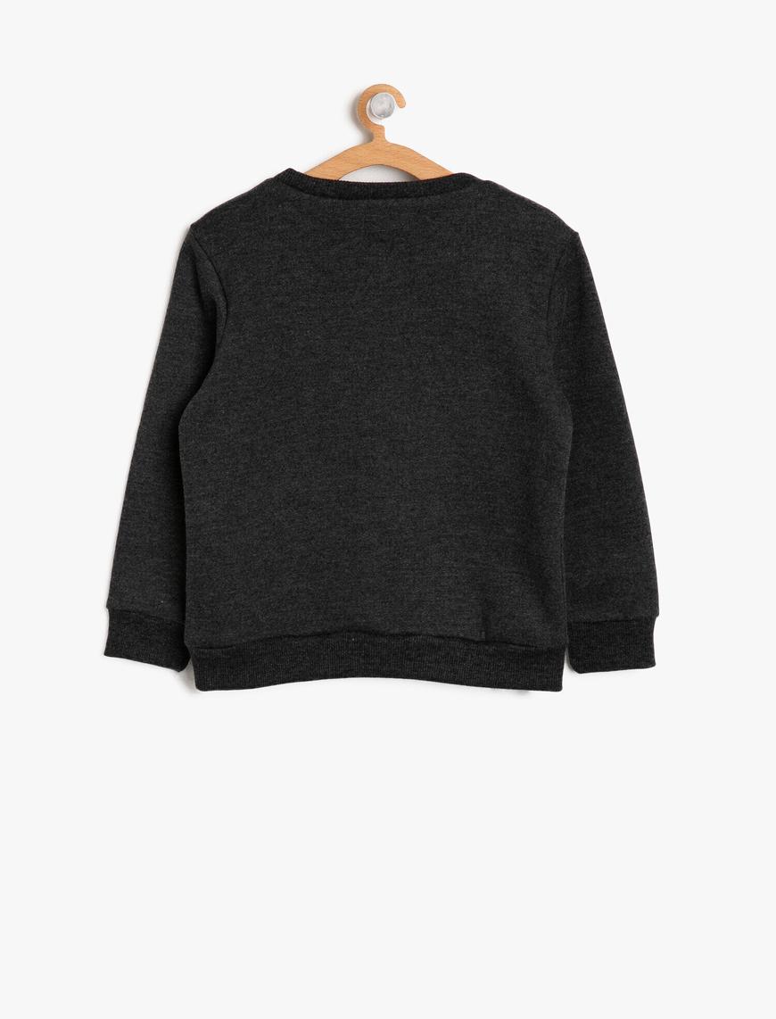  Erkek Çocuk Captain America Lisanslı Baskılı Sweatshirt