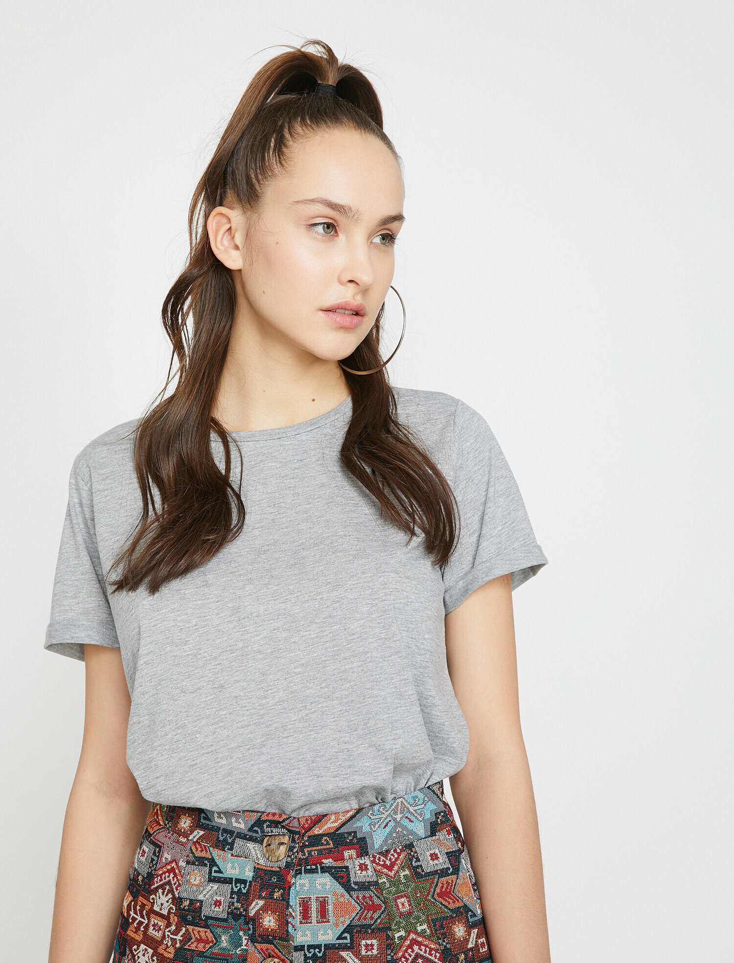   Bisiklet Yaka Basic Kısa Kol Tişört