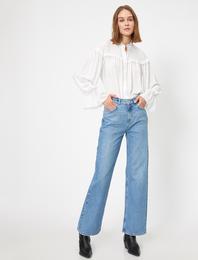 Wide Leg Jean Pantolon