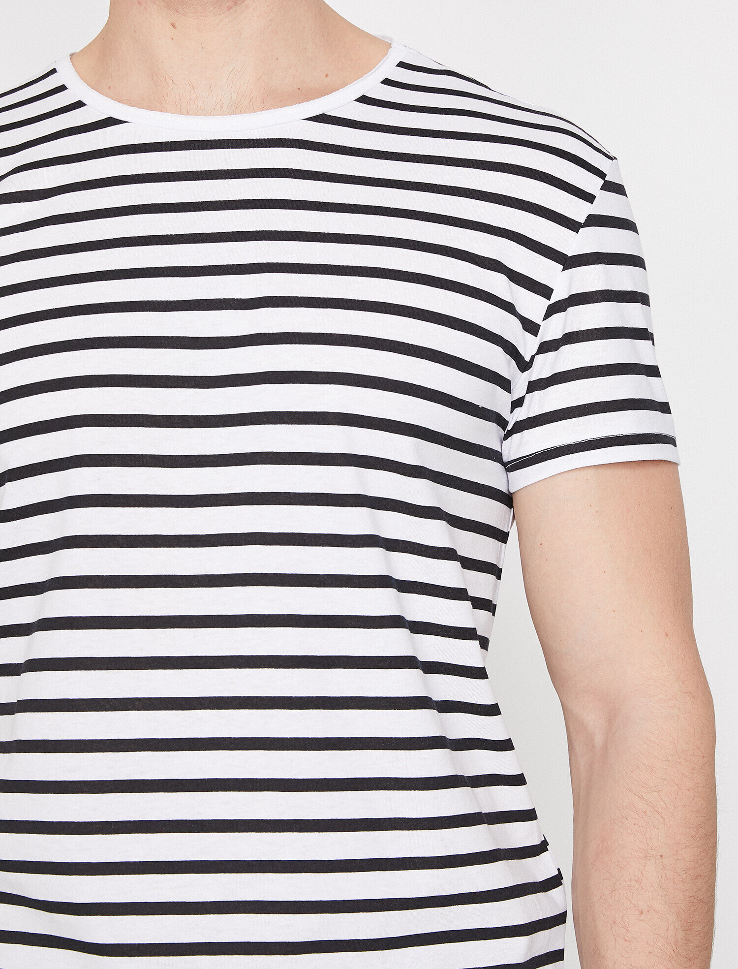   Çizgili Tişört Kısa Kollu