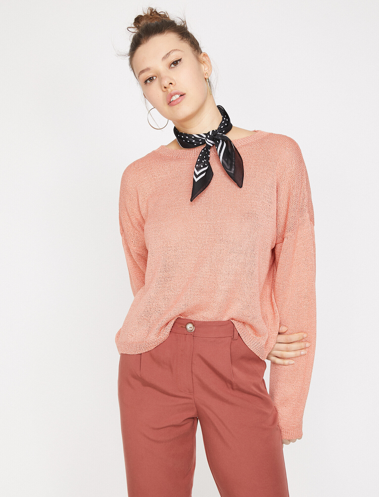   Bisiklet Yaka Triko Kazak