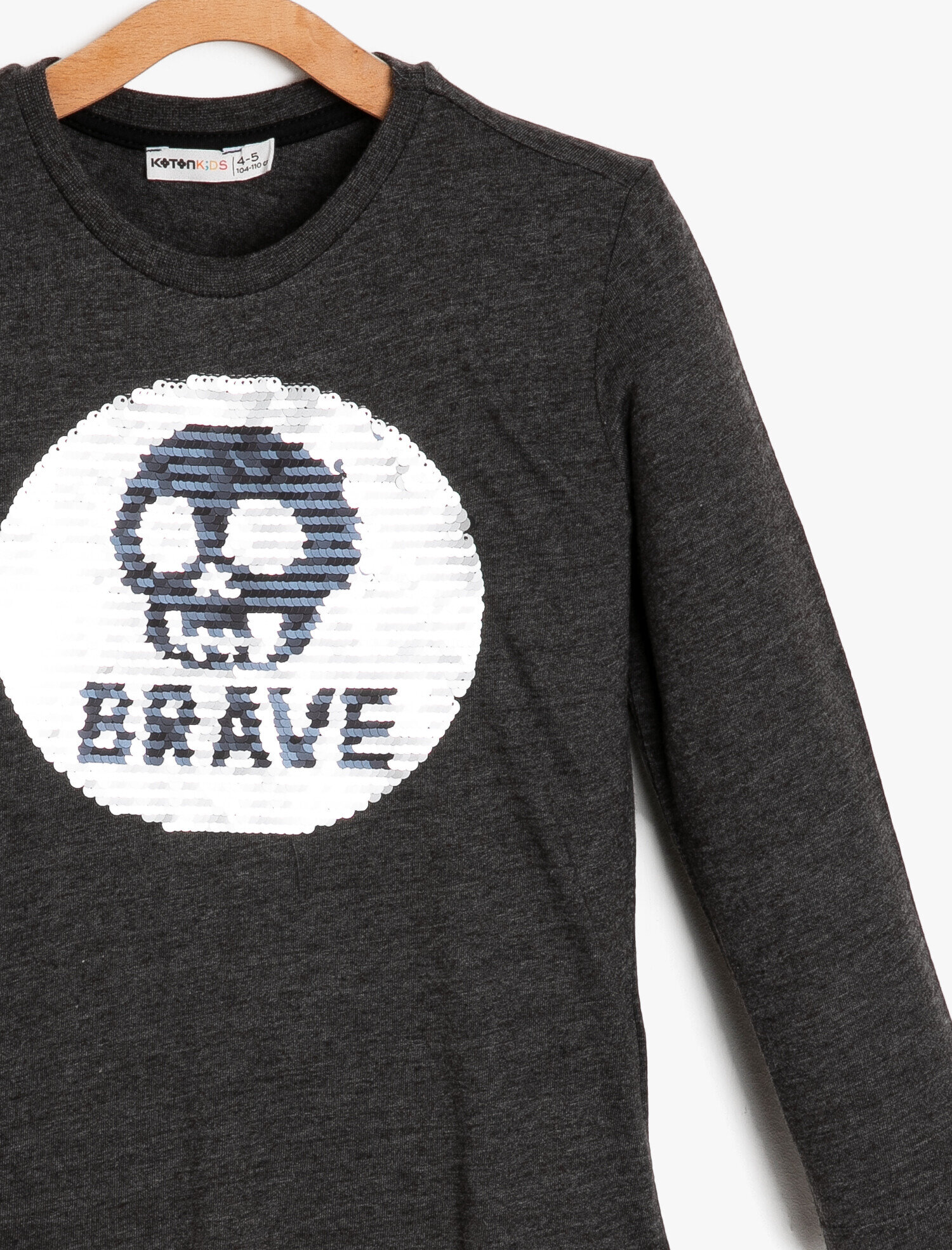  Erkek Çocuk Pullu Tişört Uzun Kollu Bisiklet Yaka