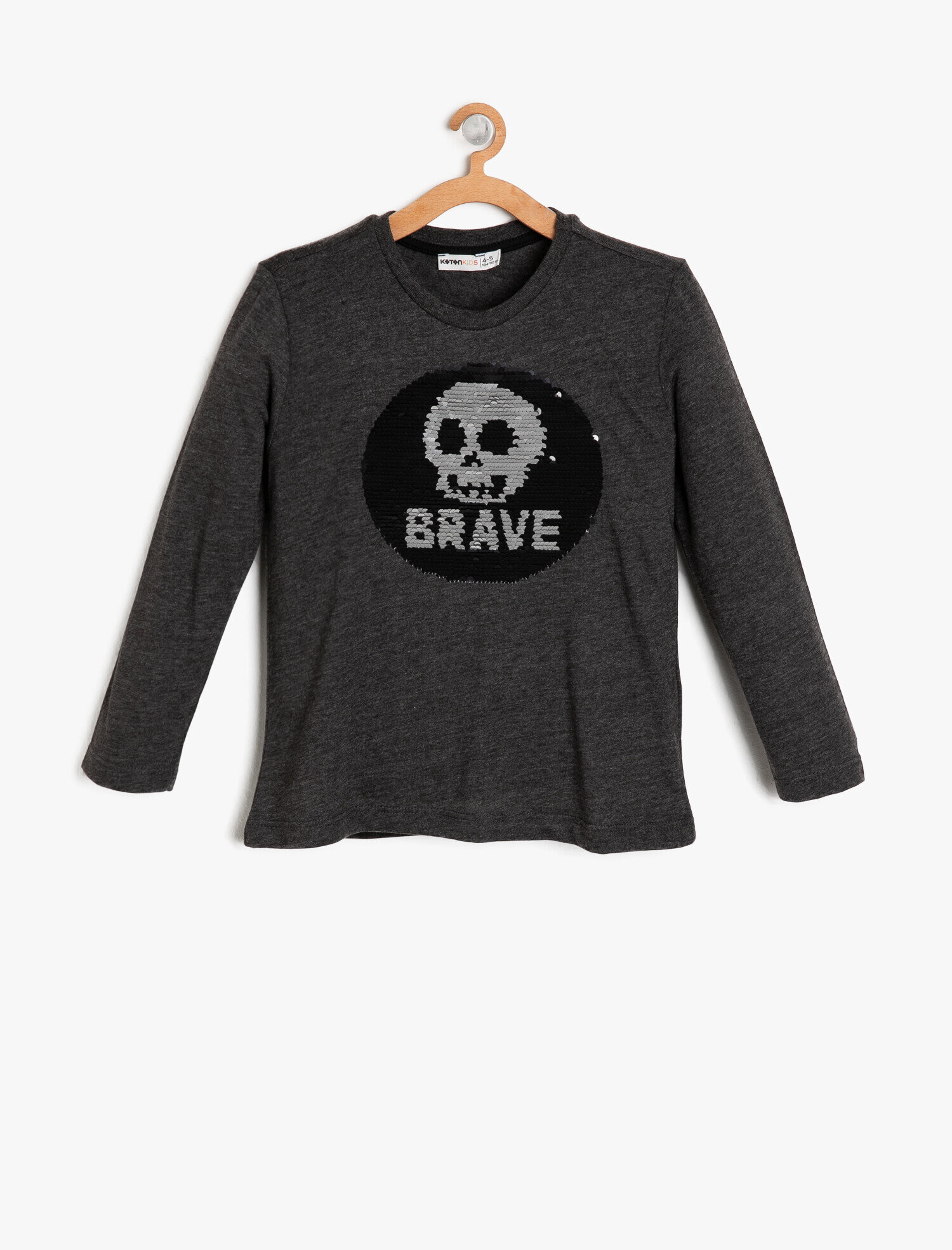  Erkek Çocuk Pullu Tişört Uzun Kollu Bisiklet Yaka