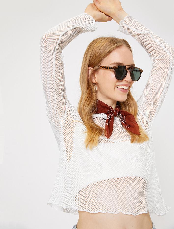  Dantel Detaylı Tişört