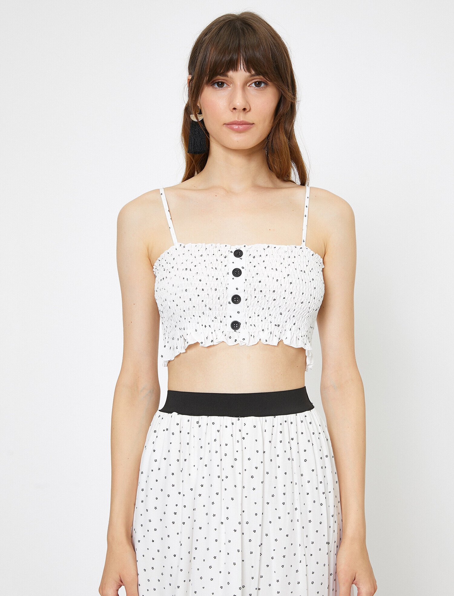   Gipeli Yıldız Desenli Crop Atlet