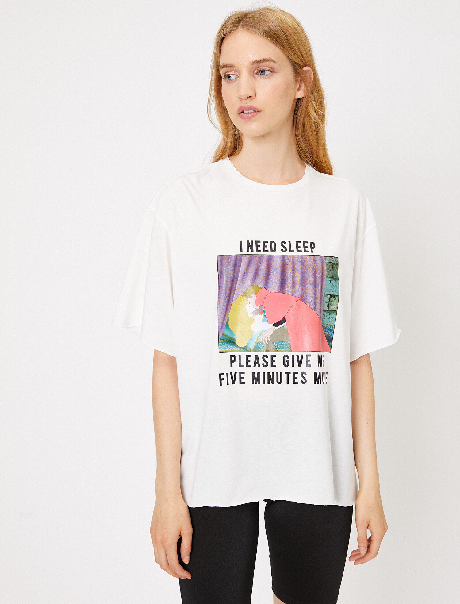   Disney Lisanslı Yazılı Baskılı Tişört