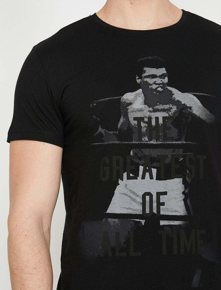   Muhammed Ali Lisanslı Baskılı Tişört