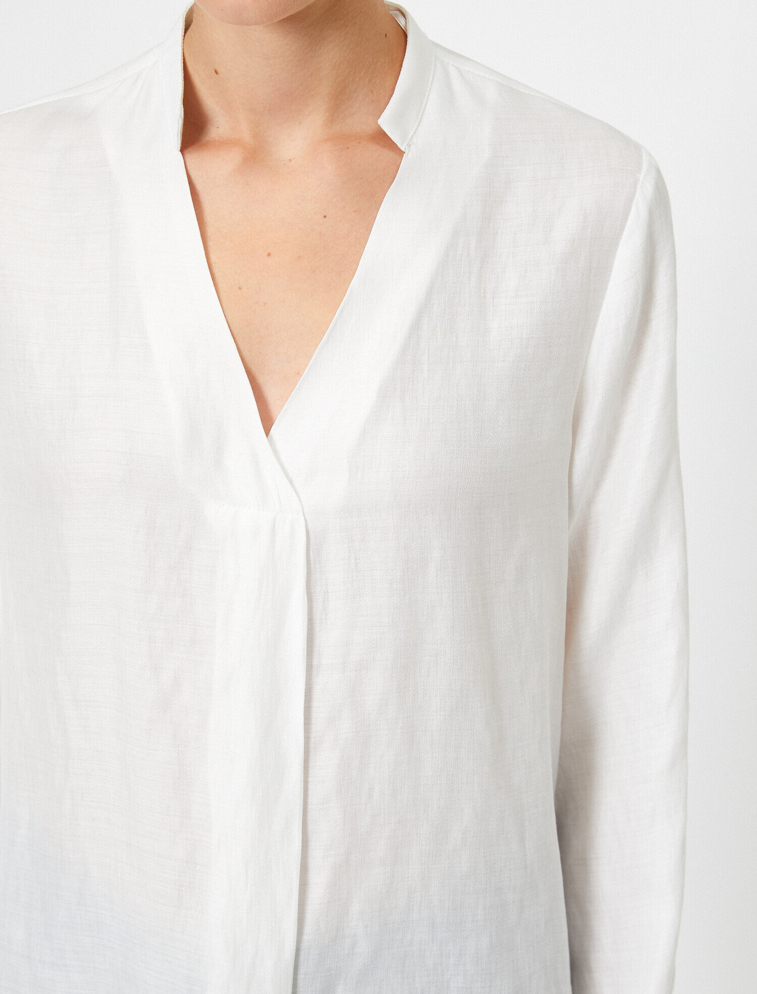   Uzun Kollu V Yaka Bluz