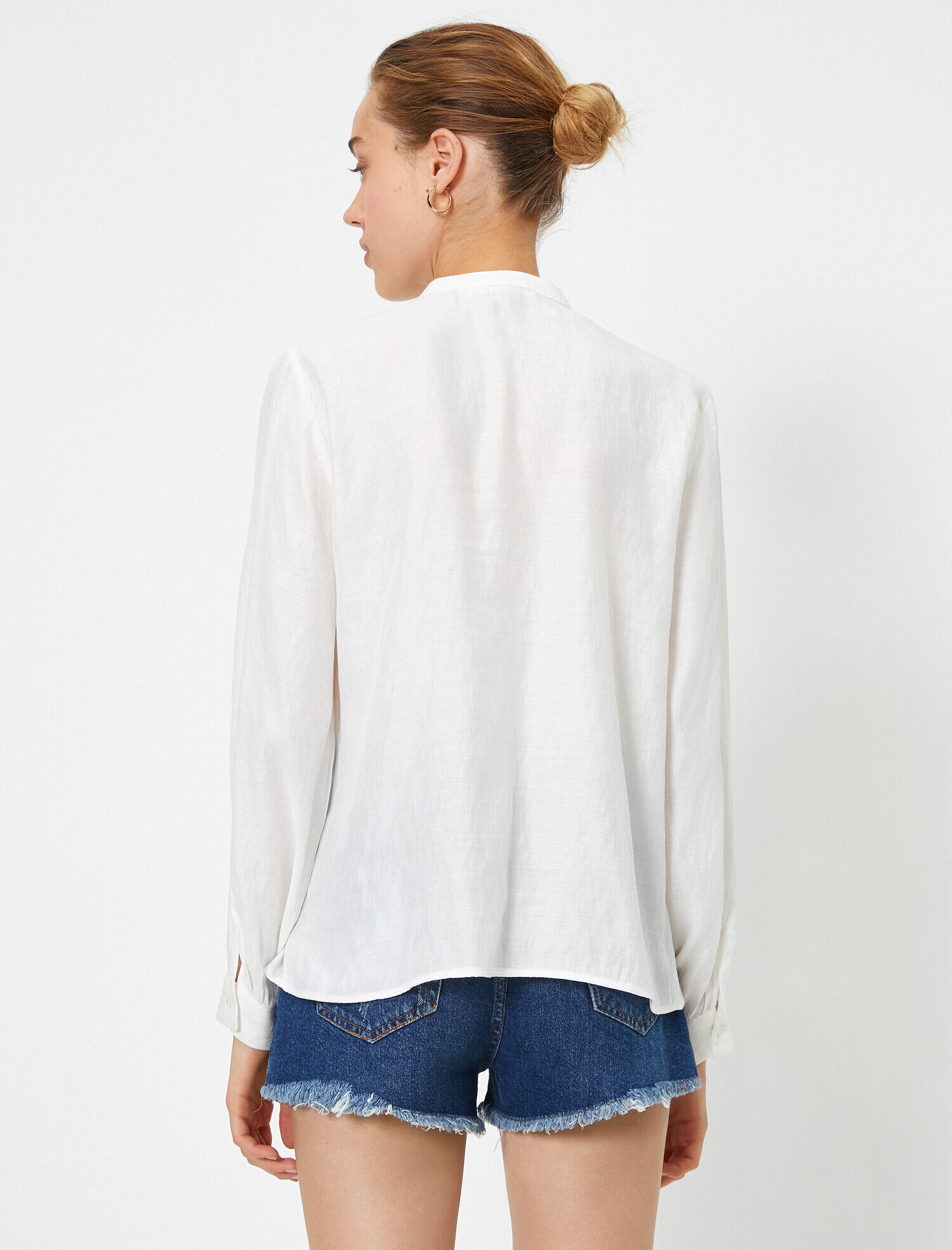   Uzun Kollu V Yaka Bluz