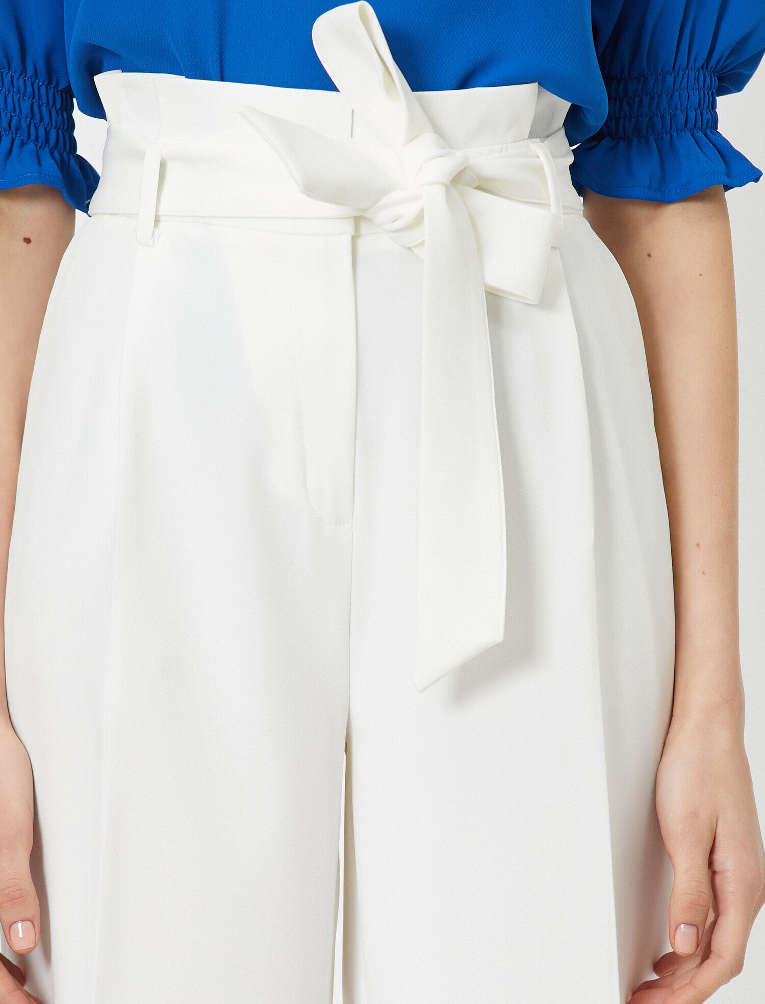   Yüksek Bel Cep Detaylı Kemer Detaylı Pantolon