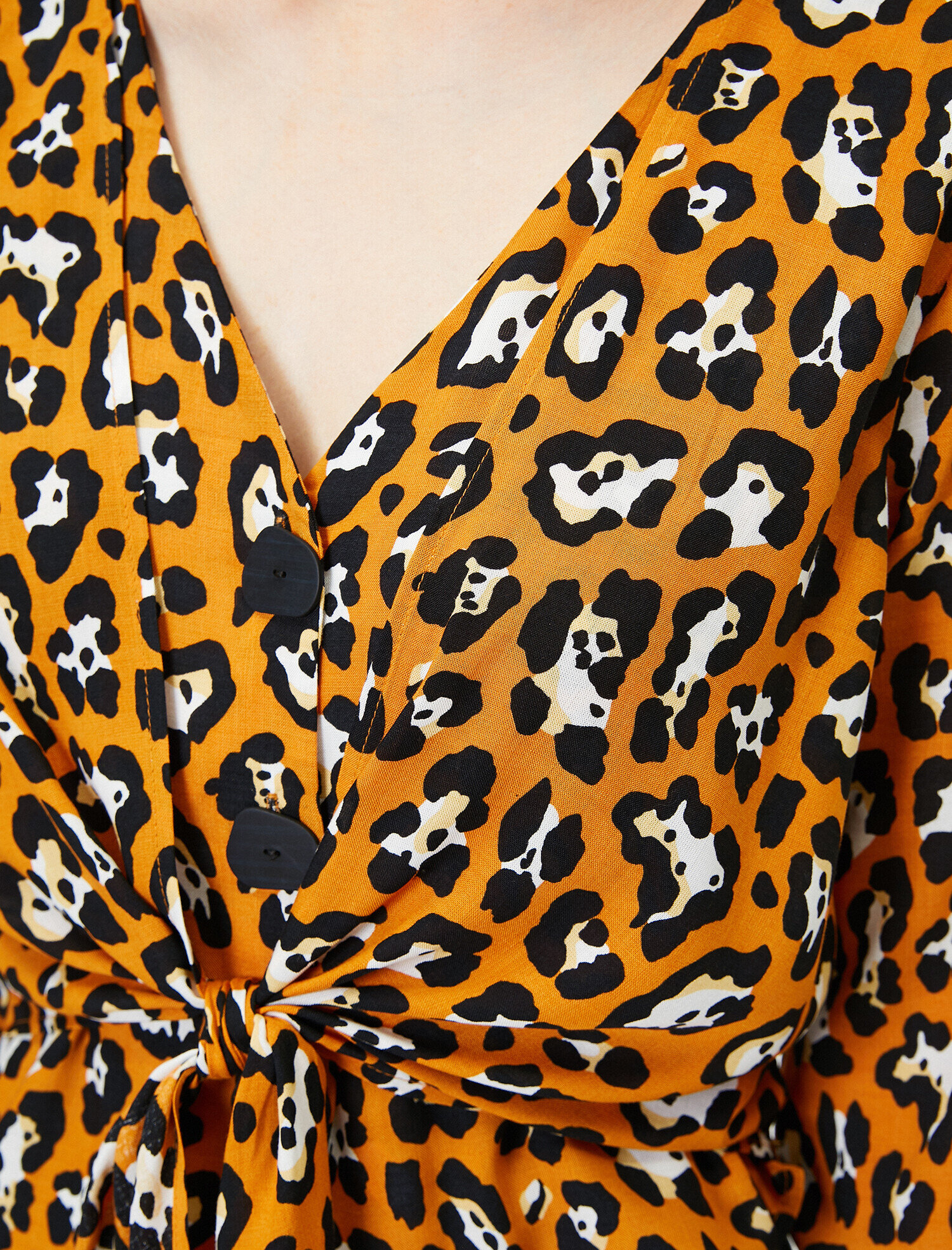   Leopar Desenli Bluz