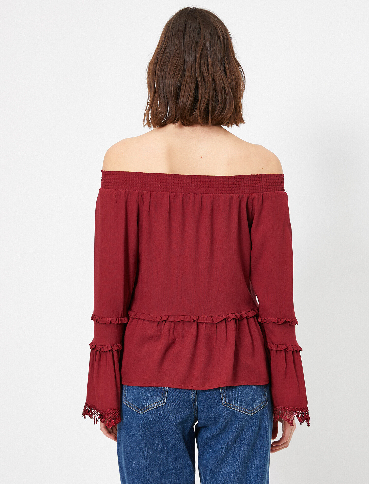   Dantel Detaylı Uzun Kollu Bluz