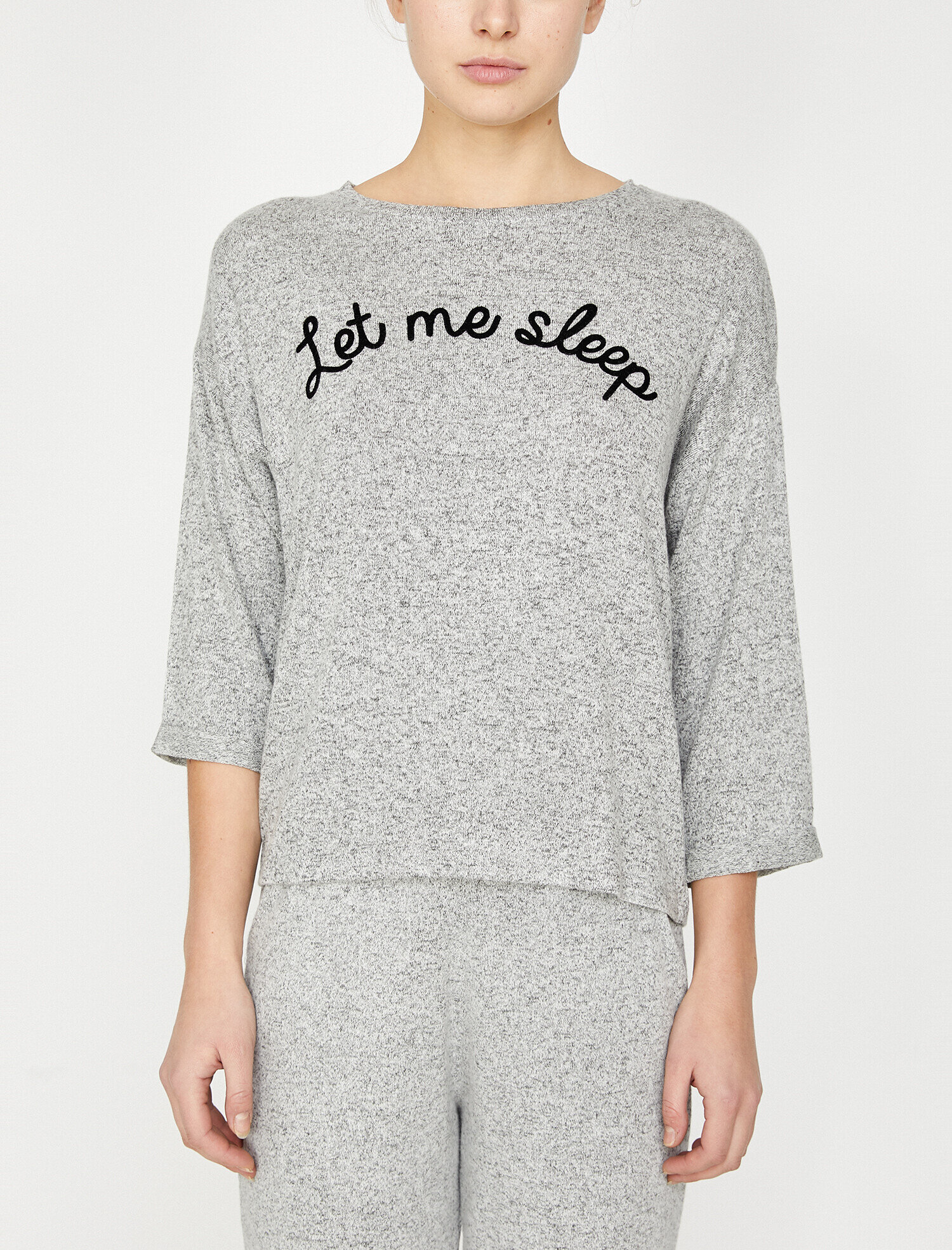 Yazılı Baskılı Pijama Üstü