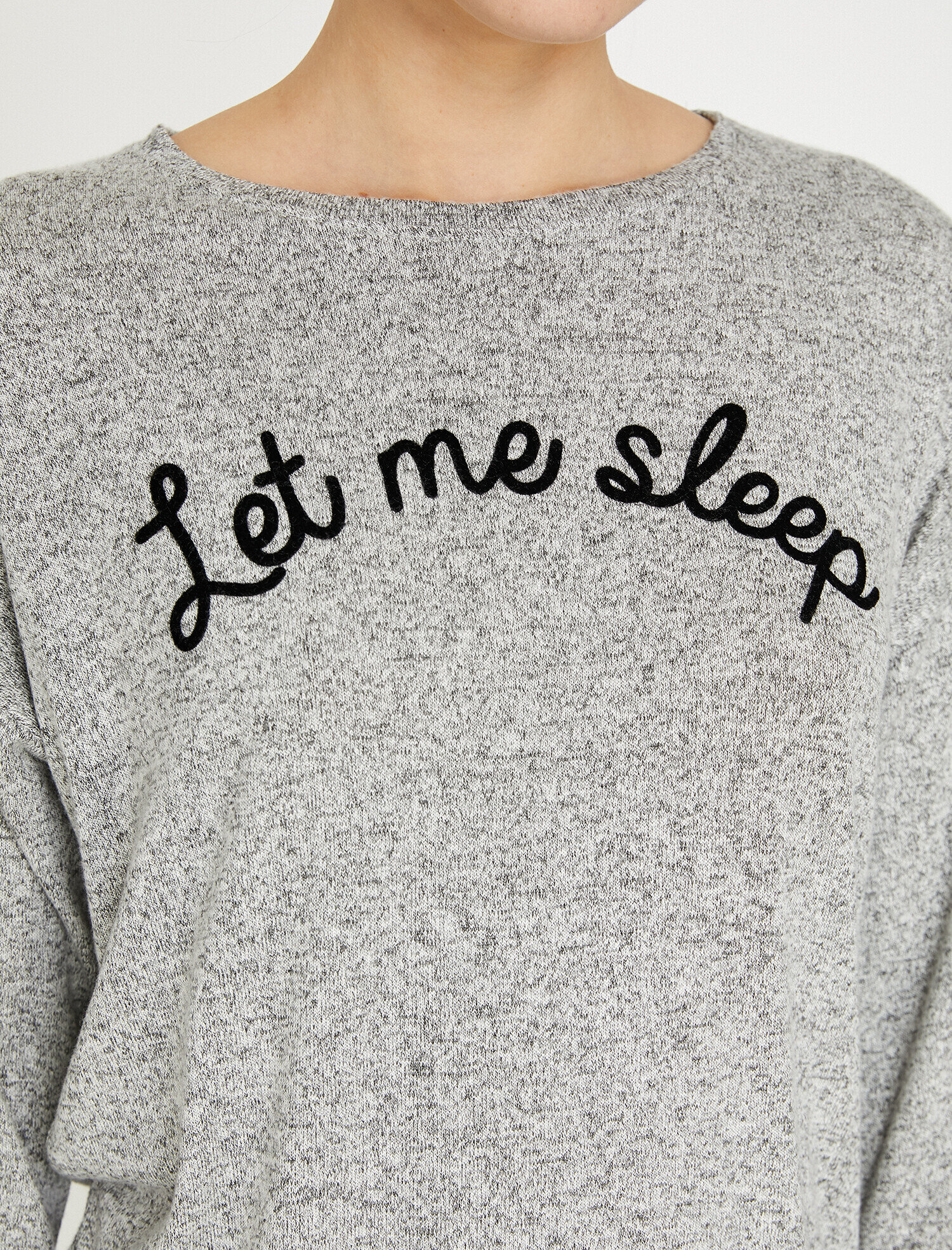 Yazılı Baskılı Pijama Üstü