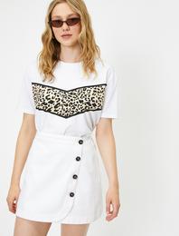 Leopar Desenli Tişört