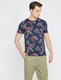 Çiçekli Tişört Kısa Kollu