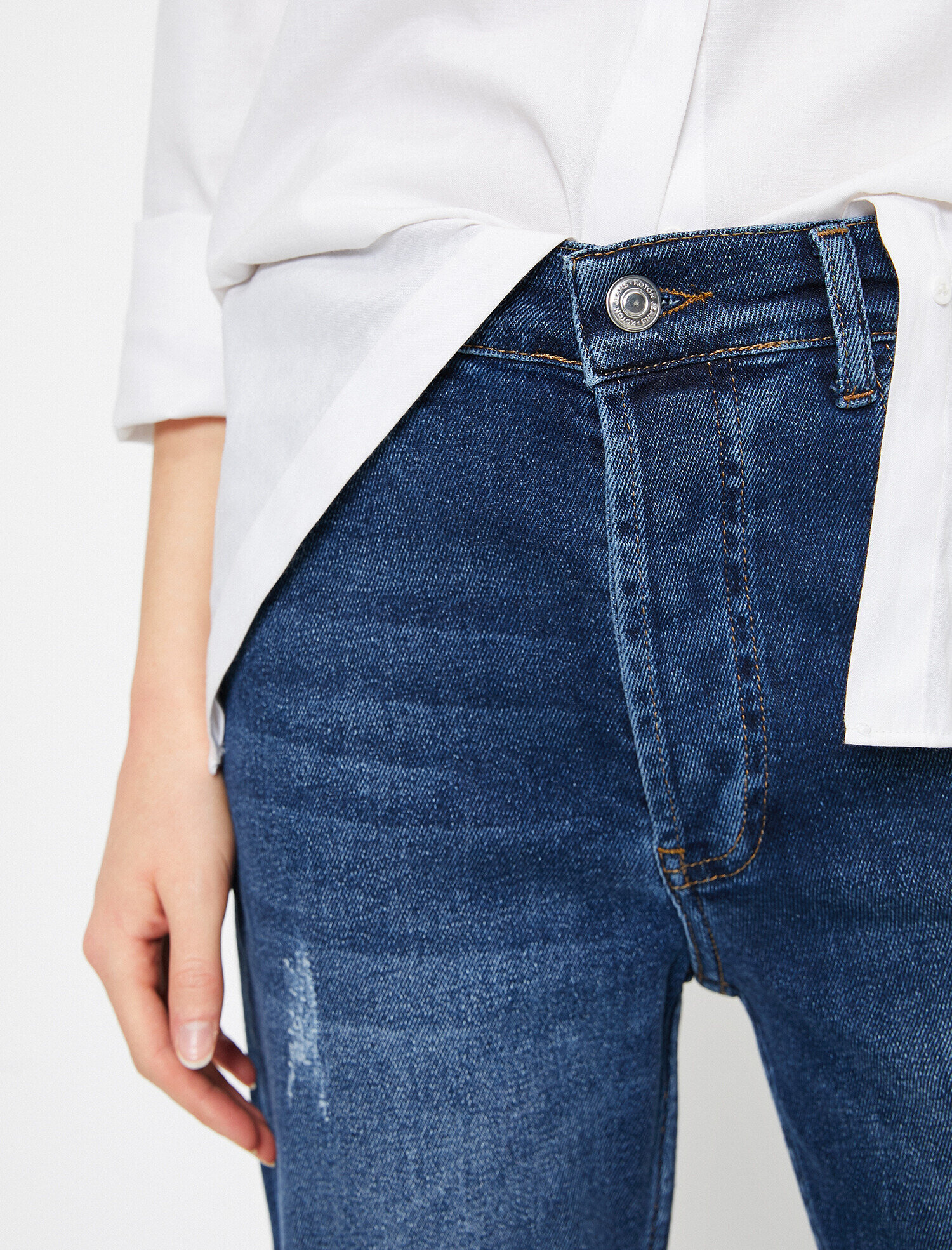   Eve Jean Straight Jean Pantolon