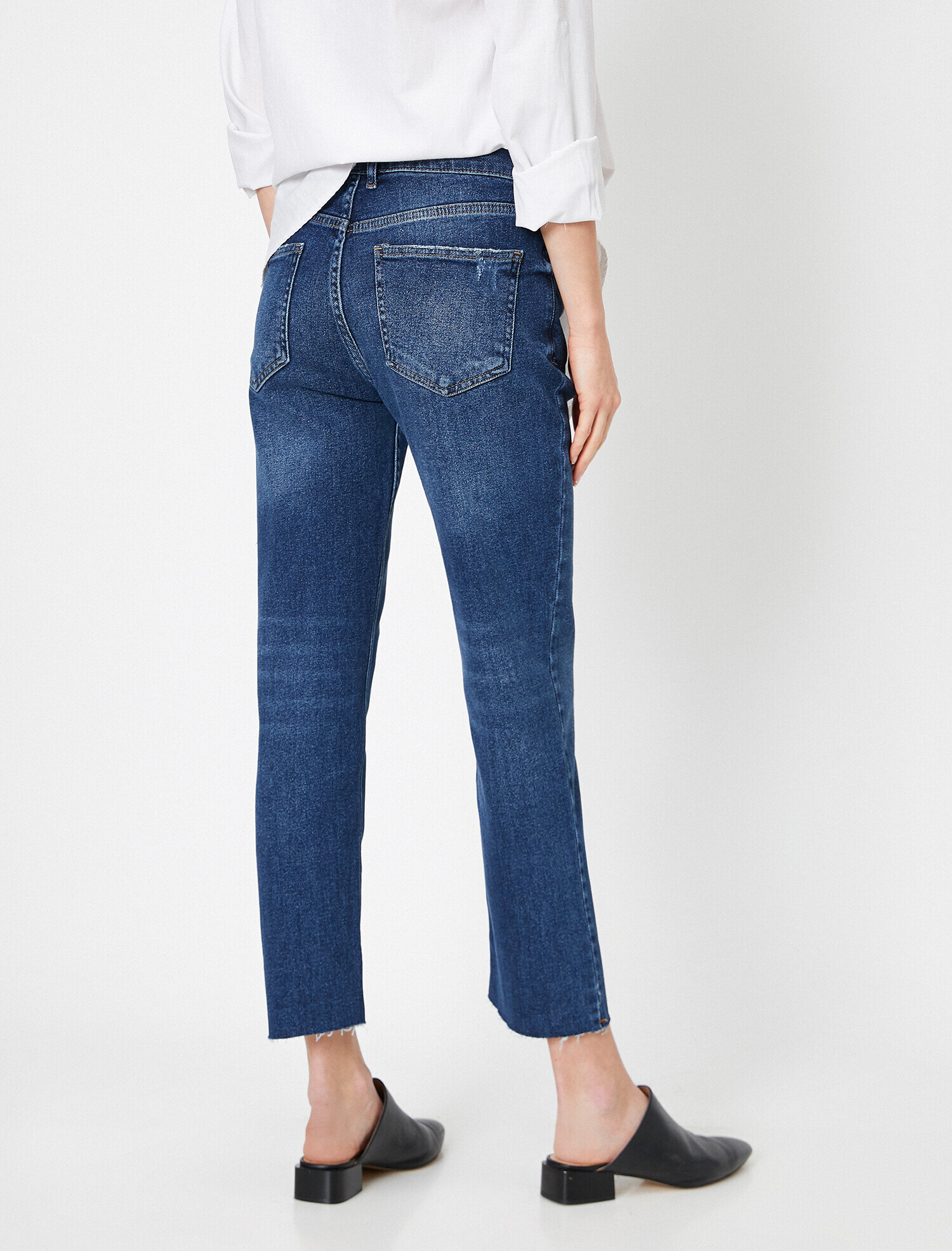   Eve Jean Straight Jean Pantolon