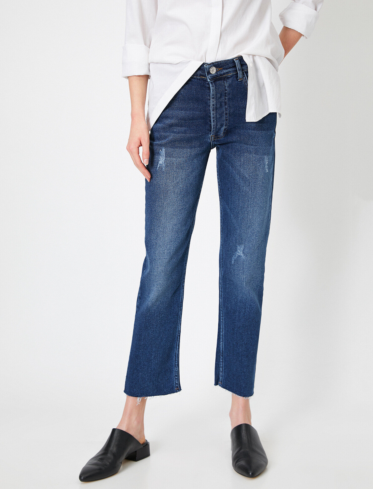   Eve Jean Straight Jean Pantolon